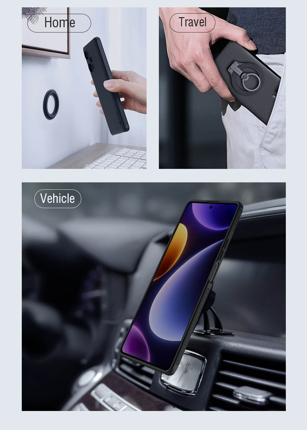 Чехол-крышка NILLKIN для Xiaomi Redmi Note 12 Turbo, Xiaomi Poco F5 (серия Frosted shield Pro Magnetic case)